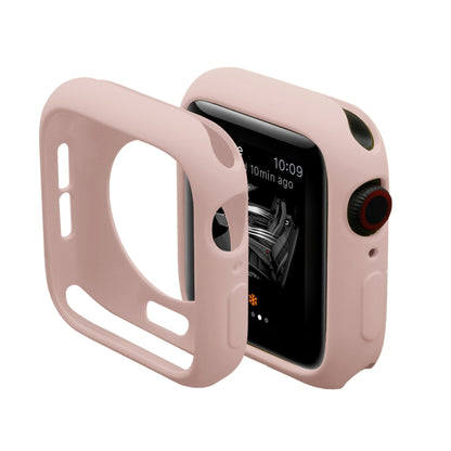 ENKAY Hat-Prince 2 in 1 TPU Semi-clad Protective Shell + 3D Full Screen PET Curved Heat Bending HD Screen Protector for Apple Watch Series 5 & 4 40mm(Pink) - Watch Cases by ENKAY | Online Shopping UK | buy2fix