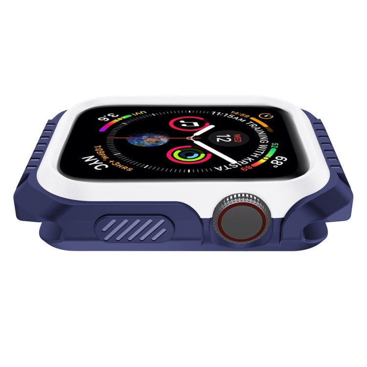 Smart Watch Shockproof Two Color Protective Case for Apple Watch Series 3 42mm(White Blue) - Watch Cases by buy2fix | Online Shopping UK | buy2fix