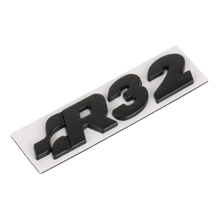 Car R32 Pattern 3D Metal Personalized Decorative Stickers, Size: 10.5 x 3 x 0.5cm (Black) - 3D Metal Sticker by buy2fix | Online Shopping UK | buy2fix