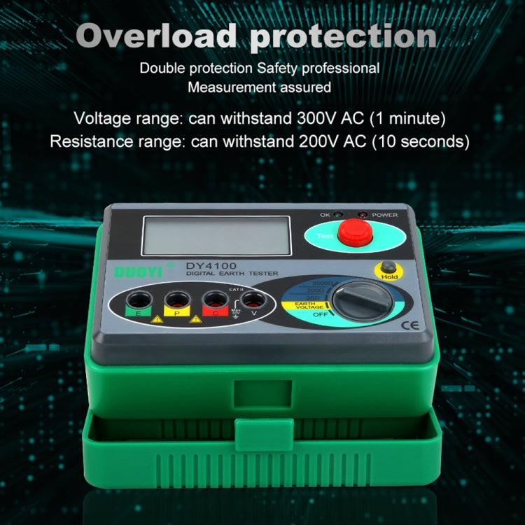 DUOYI DY4100 High-precision Digital Ground Resistance Meter Resistance Tester - Electronic Test by DUOYI | Online Shopping UK | buy2fix