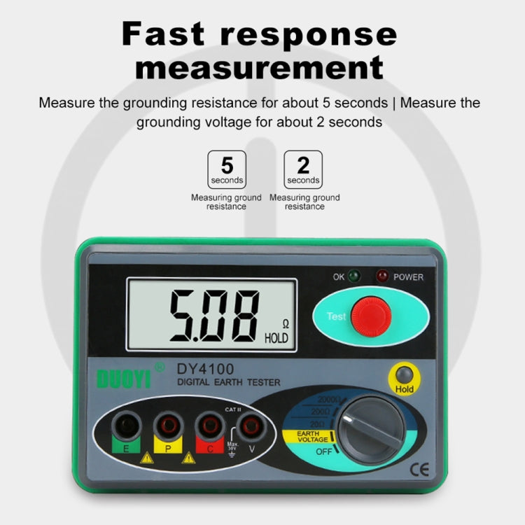 DUOYI DY4100 High-precision Digital Ground Resistance Meter Resistance Tester - Electronic Test by DUOYI | Online Shopping UK | buy2fix