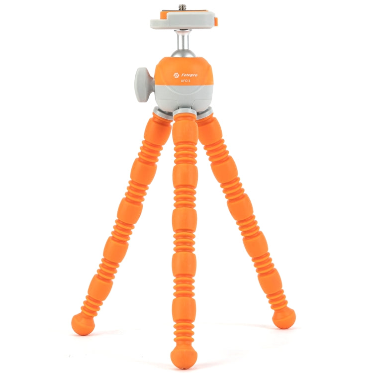 Fotopro UFO 3 Flexible Tripod Mount for SLR Cameras, GoPro, Phones (Orange) - Portable Mini Tripod by Fotopro | Online Shopping UK | buy2fix