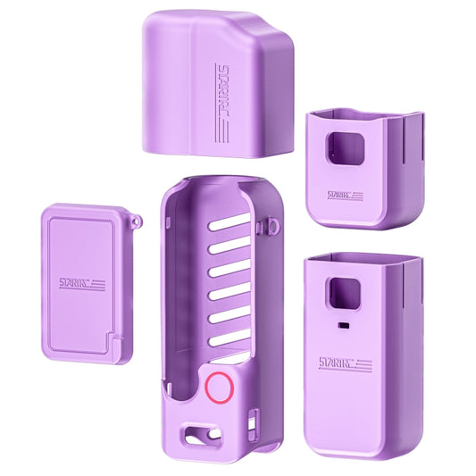 For DJI OSMO Pocket 3 STARTRC 5 in 1 Body Lens Handle Screen Silicone TPU Case (Purple) - Case & Bags by STARTRC | Online Shopping UK | buy2fix