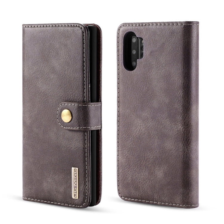 DG.MING Crazy Horse Texture Flip Detachable Magnetic Leather Case with Holder & Card Slots & Wallet for Samsung Galaxy Note 10(Grey) - Galaxy Phone Cases by DG.MING | Online Shopping UK | buy2fix