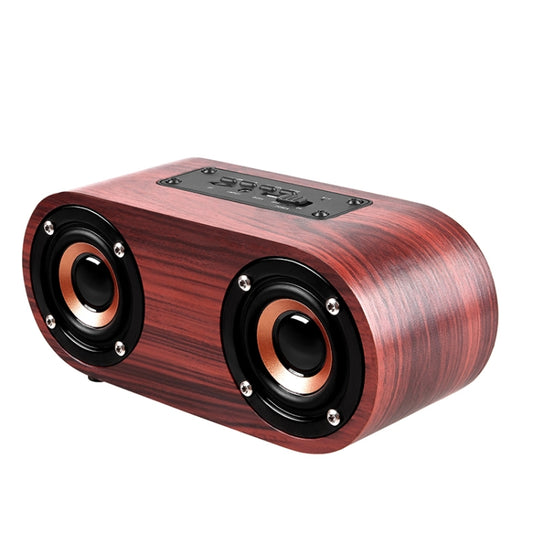 Q8 Bluetooth 4.2 Classic Wooden Double Horns Bluetooth Speaker(Red Wood Texture) - Desktop Speaker by buy2fix | Online Shopping UK | buy2fix