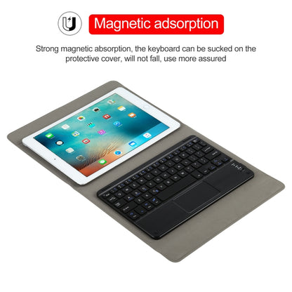 Universal Detachable Bluetooth Keyboard + Leather Tablet Case with Touchpad for iPad 9-10 inch, Specification:Black Keyboard(Gold) - Universal by buy2fix | Online Shopping UK | buy2fix