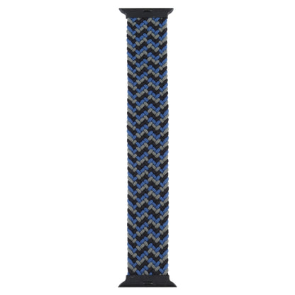 Plastic Buckle Mixed Color Nylon Braided Single Loop Watch Band For Apple Watch Ultra 49mm&Watch Ultra 2 49mm / Series 9&8&7 45mm / SE 3&SE 2&6&SE&5&4 44mm / 3&2&1 42mm, Size:XXL(Camouflage Blue) - Watch Bands by buy2fix | Online Shopping UK | buy2fix