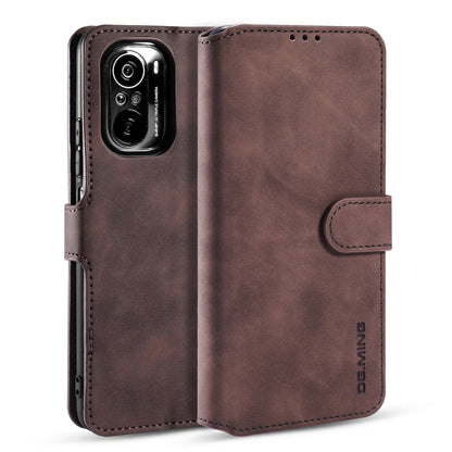 For Xiaomi Redmi K40 Pro DG.MING Retro Oil Side Horizontal Flip Leather Case with Holder & Card Slots & Wallet(Coffee) - Xiaomi Cases by DG.MING | Online Shopping UK | buy2fix