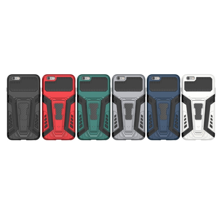 War Chariot Series Armor All-inclusive Shockproof PC + TPU Protective Case with Invisible Holder For iPhone 6 Plus(Red) - More iPhone Cases by buy2fix | Online Shopping UK | buy2fix