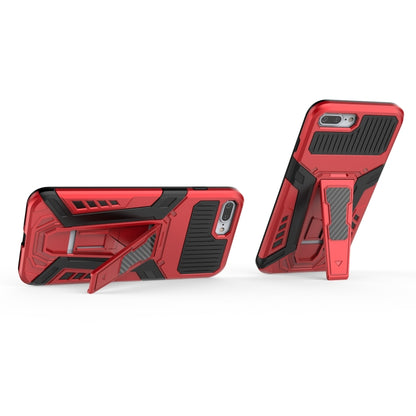 War Chariot Series Armor All-inclusive Shockproof PC + TPU Protective Case with Invisible Holder For iPhone 8 Plus / 7 Plus(Red) - More iPhone Cases by buy2fix | Online Shopping UK | buy2fix