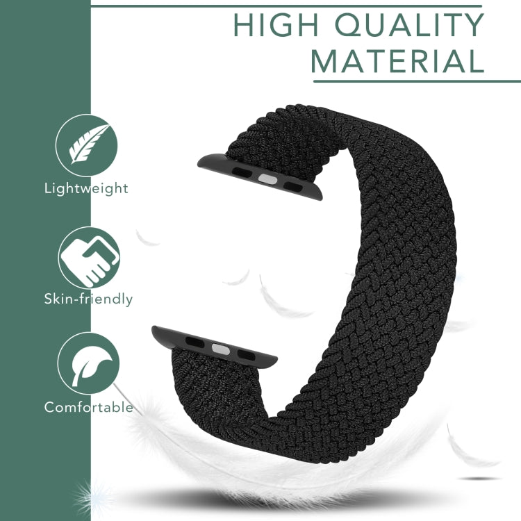 Metal Head Braided Nylon Solid Color Watch Band For Apple Watch Ultra 49mm&Watch Ultra 2 49mm / Series 9&8&7 45mm / SE 3&SE 2&6&SE&5&4 44mm / 3&2&1 42mm, Size:S 145mm(Dark Olive Green) - Watch Bands by buy2fix | Online Shopping UK | buy2fix