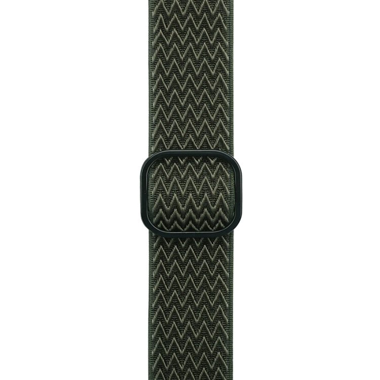 Wave Texture Nylon Watch Band For Apple Watch Ultra 49mm&Watch Ultra 2 49mm / Series 9&8&7 45mm / SE 3&SE 2&6&SE&5&4 44mm / 3&2&1 42mm(ArmyGreen) - Watch Bands by buy2fix | Online Shopping UK | buy2fix