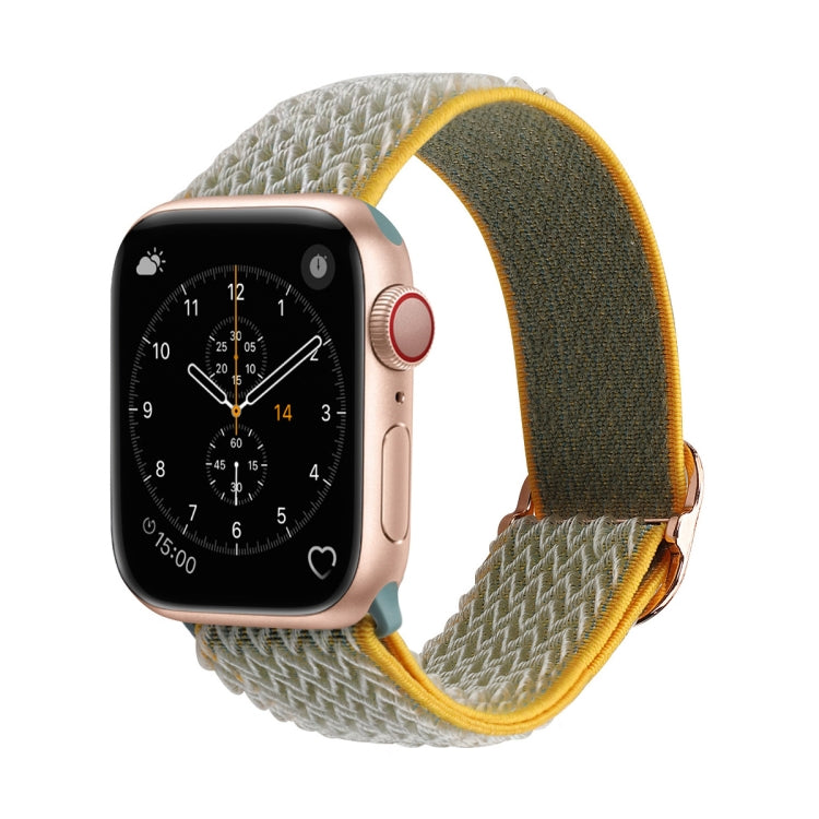 Wave Texture Nylon Watch Band For Apple Watch Ultra 49mm&Watch Ultra 2 49mm / Series 9&8&7 45mm / SE 3&SE 2&6&SE&5&4 44mm / 3&2&1 42mm(Sunny) - Watch Bands by buy2fix | Online Shopping UK | buy2fix