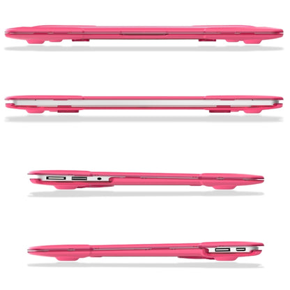 For MacBook Air 11.6 inch A1465 / A1370 TPU and PC Two-color Anti-fall Laptop Protective Case(Rose Red) - MacBook Air Cases by buy2fix | Online Shopping UK | buy2fix