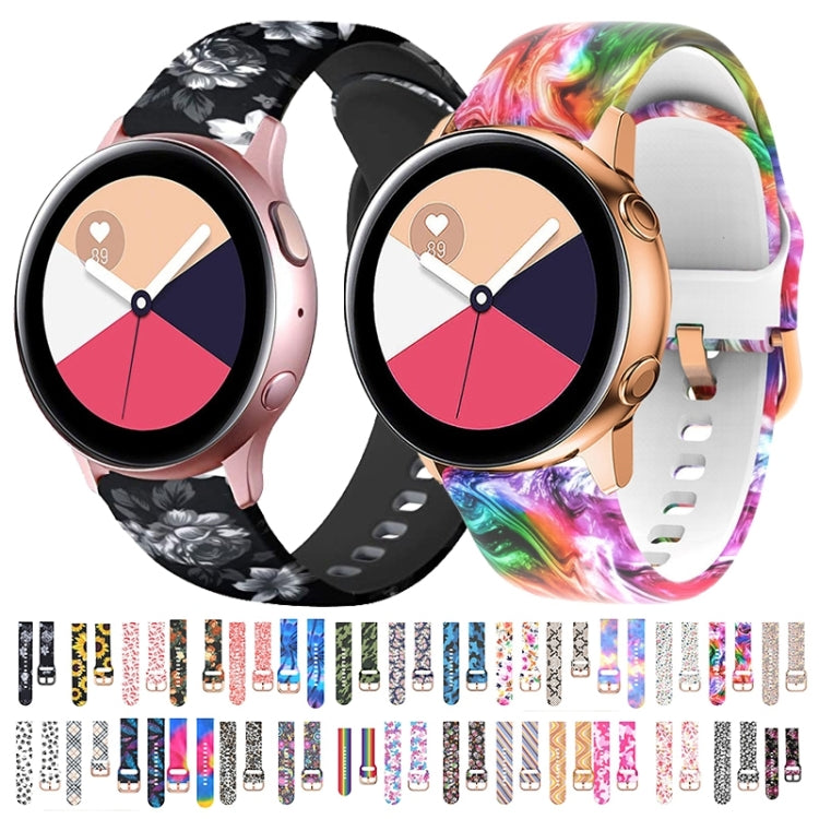 For Samsung Galaxy Watch 42mm Silicone Printing Watch Band(British Grid) - Watch Bands by buy2fix | Online Shopping UK | buy2fix