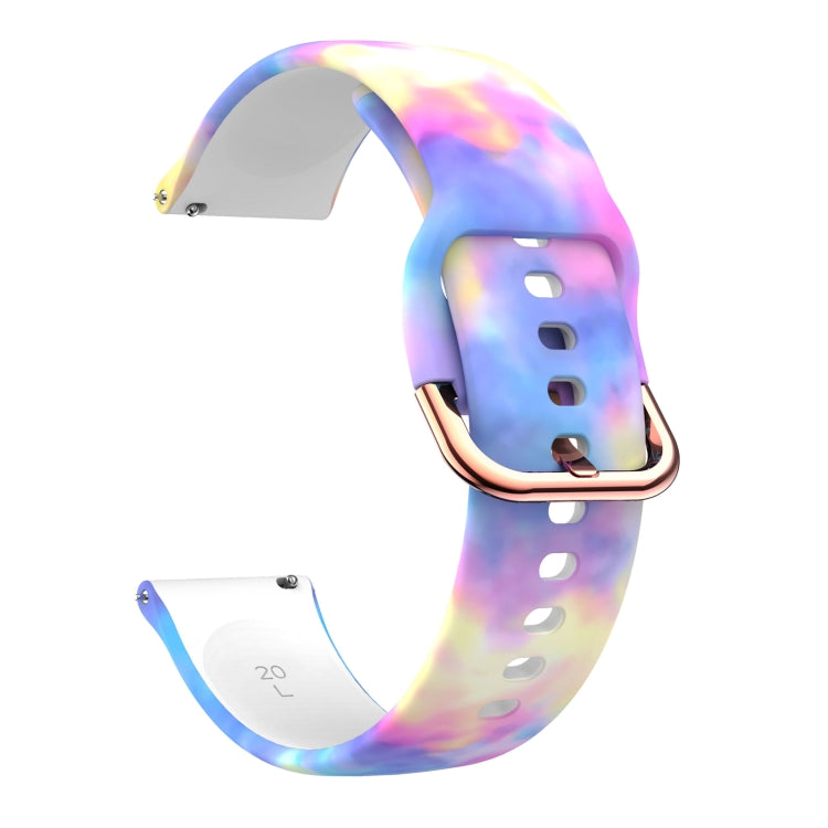 For Samsung Galaxy Watch 46mm Silicone Printing Watch Band(Colorful Jellyfish) - Watch Bands by buy2fix | Online Shopping UK | buy2fix