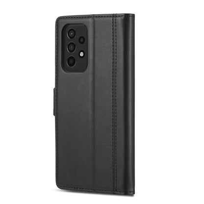 For Samsung Galaxy A52 5G / 4G LC.IMEEKE Magnetic Buckle PU + TPU Horizontal Flip Leather Case with Holder & Card Slots & Wallet(Black) - Galaxy Phone Cases by LC.IMEEKE | Online Shopping UK | buy2fix