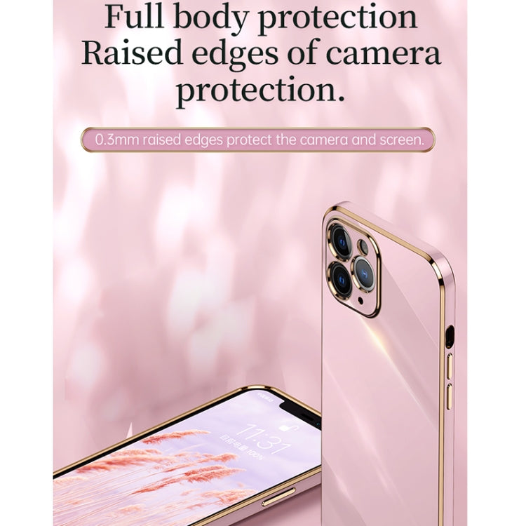 For iPhone 11 Pro XINLI Straight 6D Plating Gold Edge TPU Shockproof Case (Pink) - iPhone 11 Pro Cases by XINLI | Online Shopping UK | buy2fix