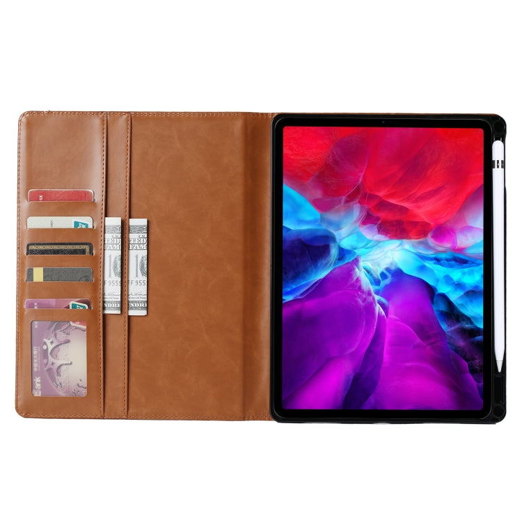 For iPad Pro 12.9 2022 / 2021 Knead Skin Texture Horizontal Flip Leather Tablet Case with Photo Frame & Holder & Card Slots & Wallet(Red) - iPad Pro 12.9 (2022/2021) Cases by buy2fix | Online Shopping UK | buy2fix