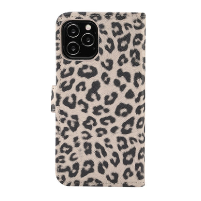 For iPhone 13 Pro Leopard Pattern Horizontal Flip PC + PU Leather Case with Holder & Card Slots & Wallet (Brown) - iPhone 13 Pro Cases by buy2fix | Online Shopping UK | buy2fix