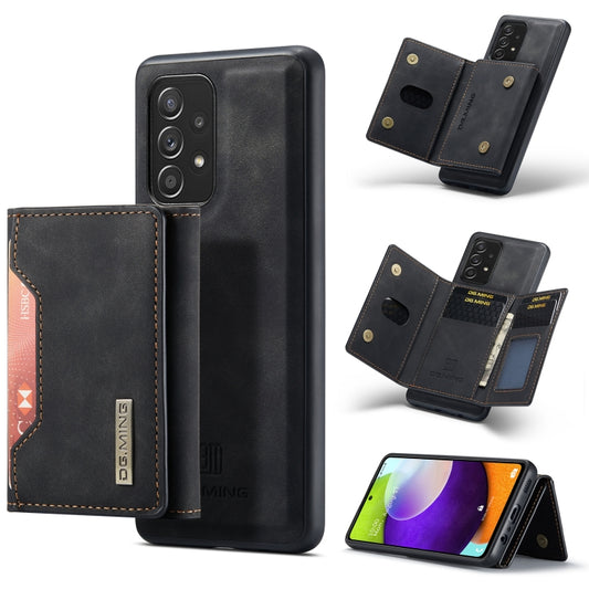 For Samsung Galaxy A52 5G / 4G DG.MING M2 Series 3-Fold Multi Card Bag + Back Cover Shockproof Case with Wallet & Holder Function(Black) - Galaxy Phone Cases by DG.MING | Online Shopping UK | buy2fix