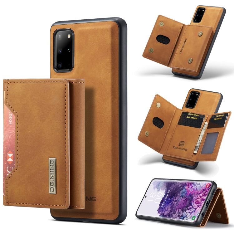 For Samsung Galaxy S20+ DG.MING M2 Series 3-Fold Multi Card Bag Back Cover Shockproof Case with Wallet & Holder Function(Brown) - Galaxy Phone Cases by DG.MING | Online Shopping UK | buy2fix