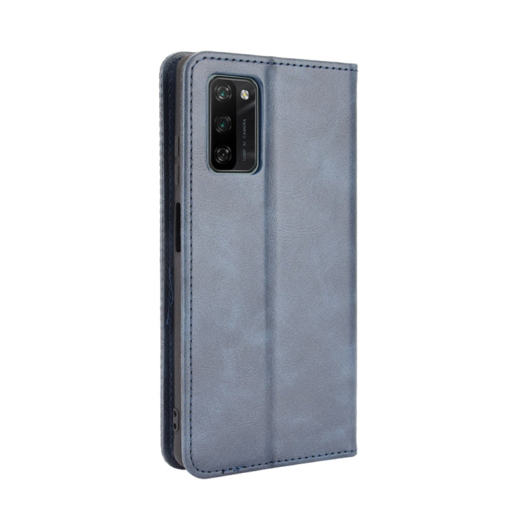 For Blackview A100 Magnetic Buckle Retro Crazy Horse Texture Horizontal Flip Leather Case with Holder & Card Slots & Photo Frame(Blue) - More Brand by buy2fix | Online Shopping UK | buy2fix