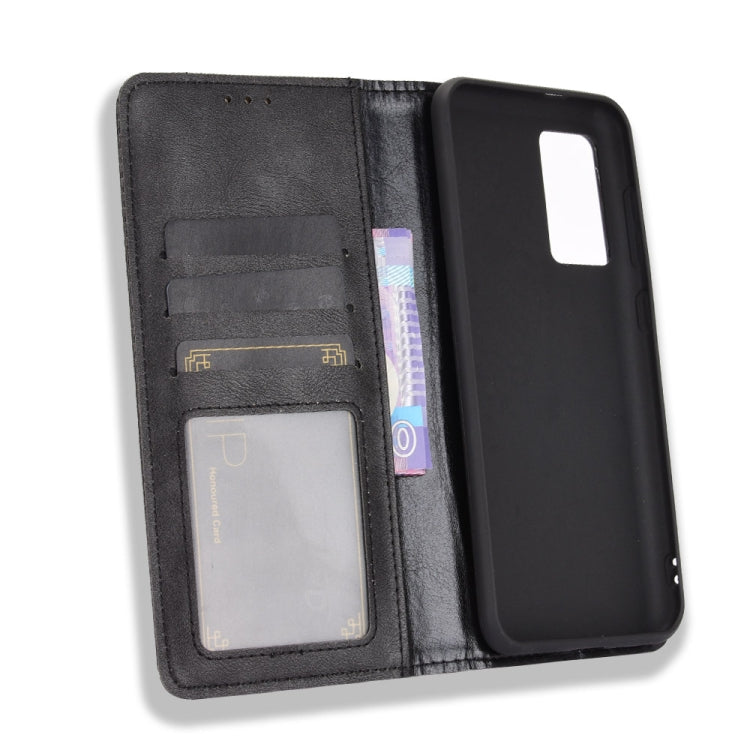 For Oukitel C21 Magnetic Buckle Retro Crazy Horse Texture Horizontal Flip Leather Case with Holder & Card Slots & Photo Frame(Black) - More Brand by buy2fix | Online Shopping UK | buy2fix