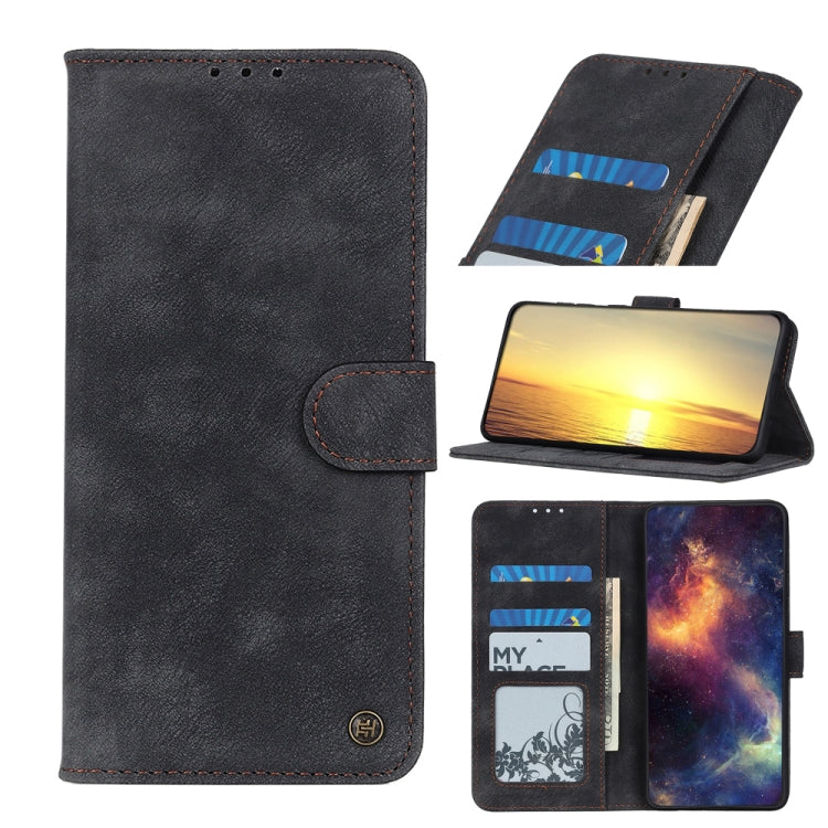 For OnePlus Nord 2 5G Antelope Texture Magnetic Buckle Horizontal Flip PU Leather Case with Card Slots & Wallet & Holder(Black) - OnePlus Cases by buy2fix | Online Shopping UK | buy2fix