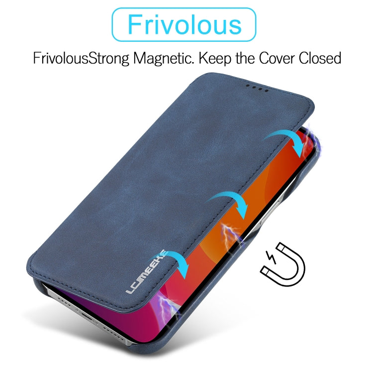 For iPhone 13 mini LC.IMEEKE Hon Ancient Series Horizontal Flip Leather Case with Holder & Card Slot (Blue) - iPhone 13 mini Cases by LC.IMEEKE | Online Shopping UK | buy2fix