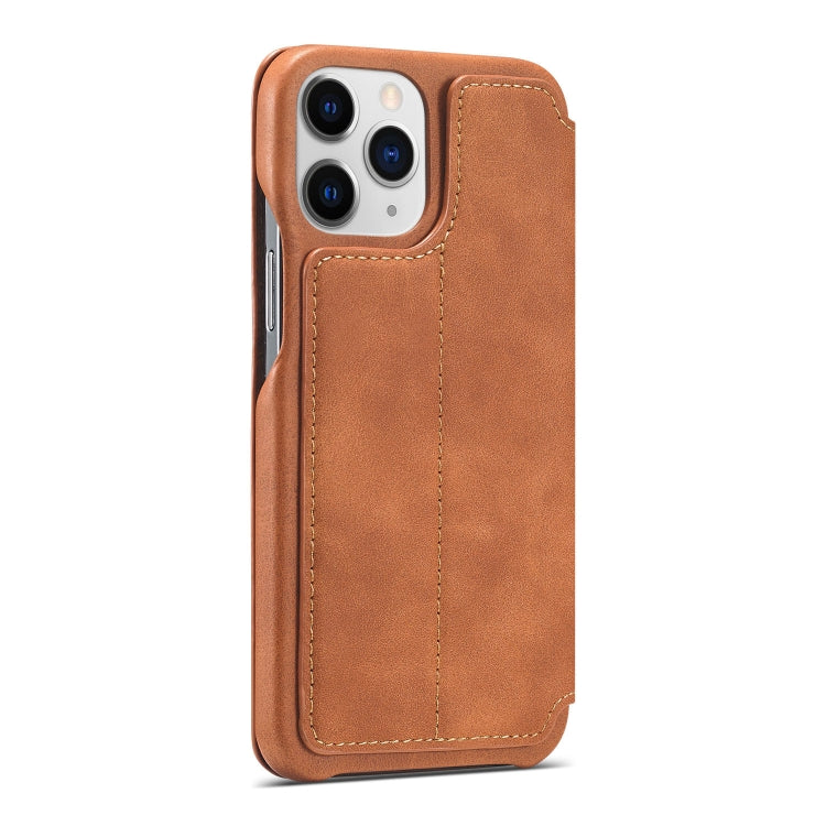For iPhone 13 Pro LC.IMEEKE Hon Ancient Series Horizontal Flip Leather Case with Holder & Card Slot (Brown) - iPhone 13 Pro Cases by LC.IMEEKE | Online Shopping UK | buy2fix
