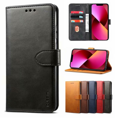 For iPhone 13 GUSSIM Business Style Horizontal Flip Leather Case with Holder & Card Slots & Wallet(Black) - iPhone 13 Cases by GUSSIM | Online Shopping UK | buy2fix