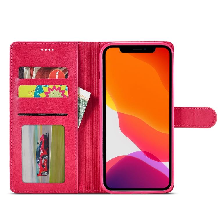 For iPhone 13 Pro Max LC.IMEEKE Calf Texture Horizontal Flip Leather Case with Holder & Card Slots & Wallet (Red) - iPhone 13 Pro Max Cases by LC.IMEEKE | Online Shopping UK | buy2fix