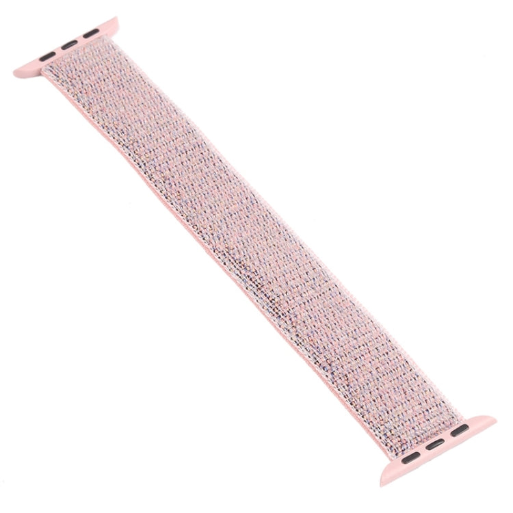 Single Lap Nylon Watch Band, Size: M 155mm For Apple Watch Ultra 49mm&Watch Ultra 2 49mm / Series 9&8&7 45mm / SE 3&SE 2&6&SE&5&4 44mm / 3&2&1 42mm(Sand Pink) - Watch Bands by buy2fix | Online Shopping UK | buy2fix