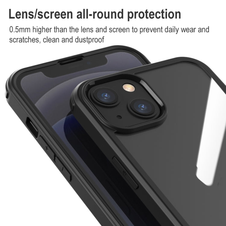 For iPhone 13 mini Shockproof TPU + Double-sided Glass Protective Case (Black) - iPhone 13 mini Cases by buy2fix | Online Shopping UK | buy2fix