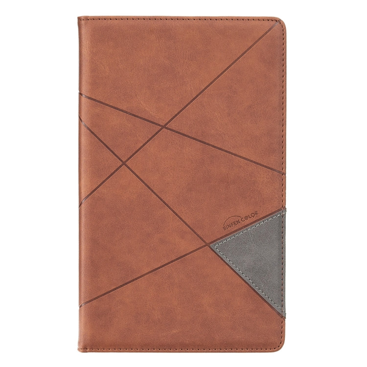 For Samsung Galaxy Tab A7 Lite SM-T220/SM-T225 Rhombus Texture Horizontal Flip Magnetic Leather Case with Holder & Card Slots(Brown) - Tab A7 Lite T220 / T225 by buy2fix | Online Shopping UK | buy2fix