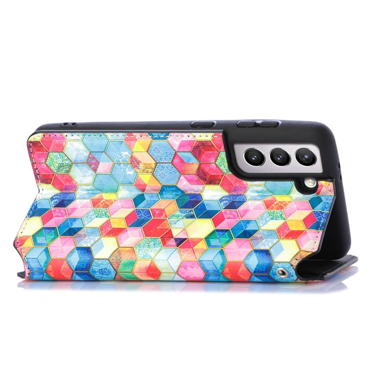 For Samsung Galaxy S21+ 5G Colorful Magnetic Horizontal Flip PU Leather Case with Holder & Card Slot & Wallet(Magic Space) - Galaxy S21+ 5G Cases by buy2fix | Online Shopping UK | buy2fix