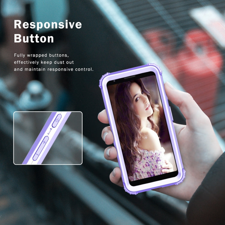 For Google Pixel 3a XL 3 in 1 Shockproof PC + Silicone Protective Case(Purple) - Google Cases by buy2fix | Online Shopping UK | buy2fix