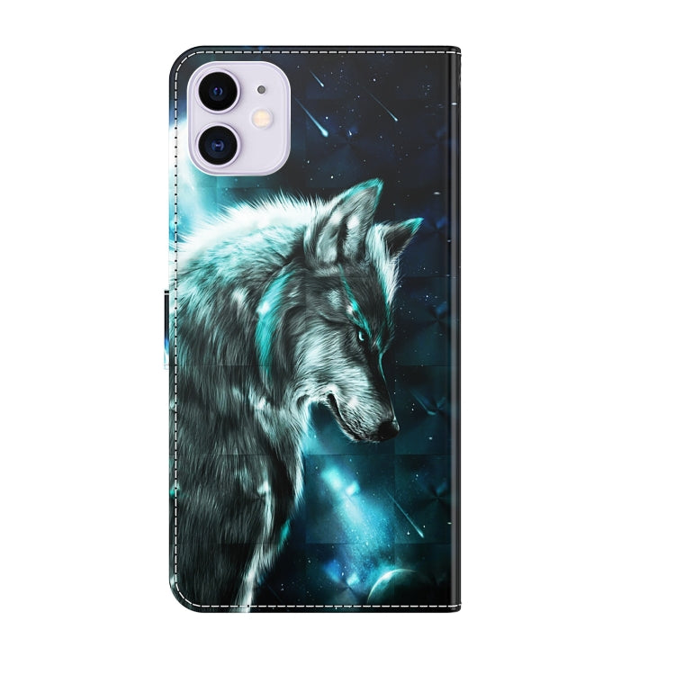 For iPhone 13 Pro 3D Painting Pattern Horizontal Flip TPU + PU Leather Case with Holder & Card Slots & Wallet (Wolf) - iPhone 13 Pro Cases by buy2fix | Online Shopping UK | buy2fix