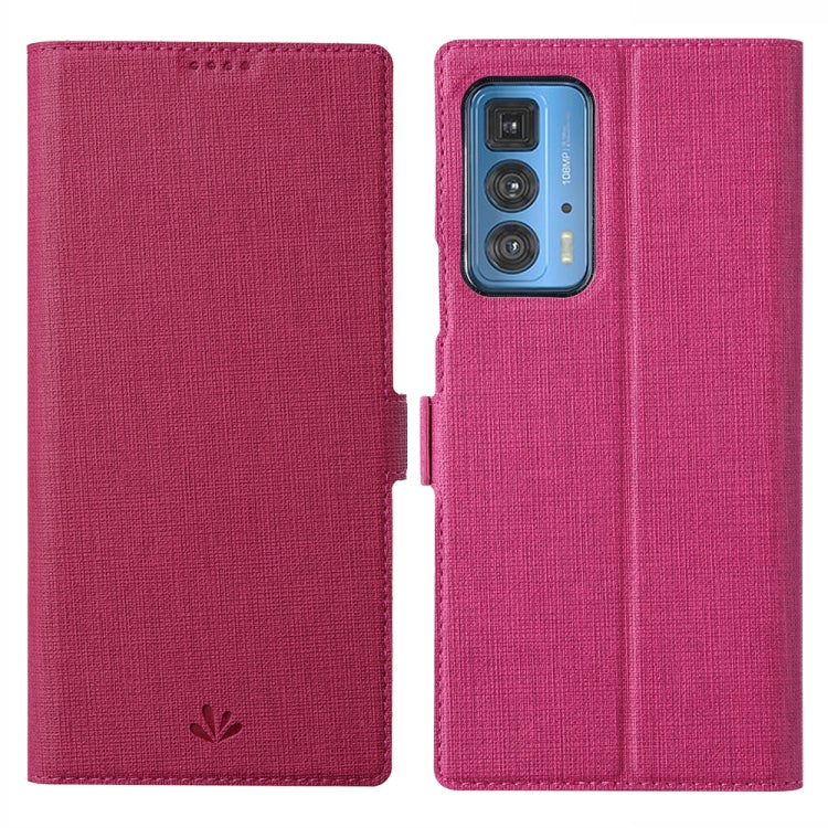 ViLi K Series Shockproof TPU + PU Leather Magnetic Buckle Horizontal Flip Case with Card Slots & Wallet & Holder For Motorola Moto Edge 20 Pro(Rose Red) - Motorola Cases by ViLi | Online Shopping UK | buy2fix