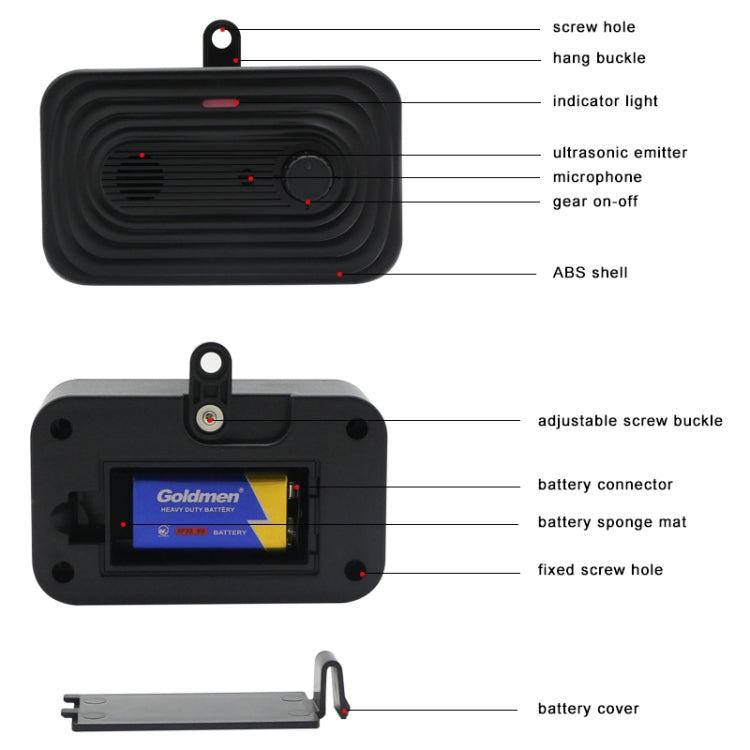 RC-311 Home Ultrasonic Pet Stop Barking Device(Black) - Training Aids by buy2fix | Online Shopping UK | buy2fix