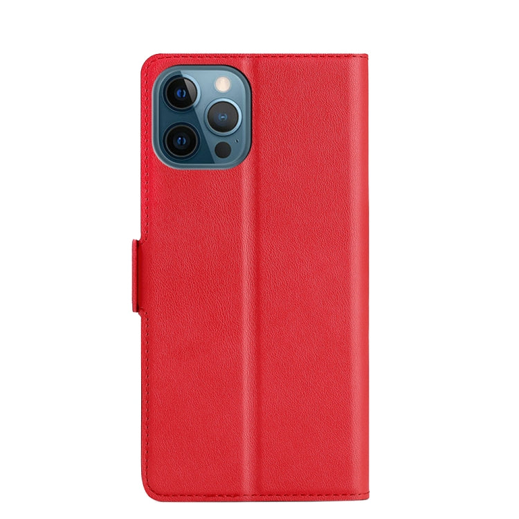 For iPhone 13 Pro Ultra-thin Voltage Side Buckle PU + TPU Horizontal Flip Leather Case with Holder & Card Slot (Red) - iPhone 13 Pro Cases by buy2fix | Online Shopping UK | buy2fix