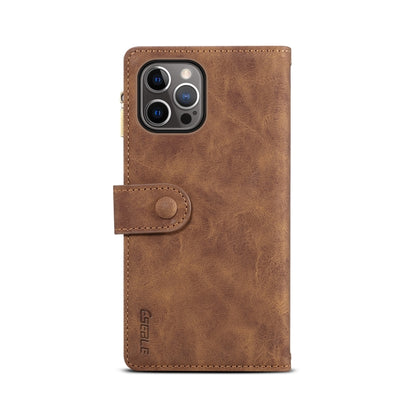 Retro Frosted Horizontal Flip Leather Case with Holder & Card Slot & Wallet & Zipper Pocket & Lanyard For iPhone 11 Pro(Brown) - iPhone 11 Pro Cases by buy2fix | Online Shopping UK | buy2fix