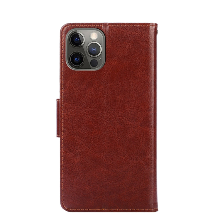 For iPhone 13 Crystal Texture Horizontal Flip Leather Case with Holder & Card Slots & Wallet(Brown) - iPhone 13 Cases by buy2fix | Online Shopping UK | buy2fix