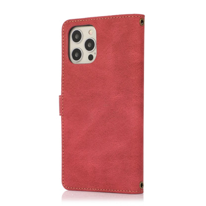 For iPhone 12 Pro Max PU + TPU Horizontal Flip Leather Case with Holder & Card Slot & Wallet & Lanyard(Wine Red) - iPhone 12 Pro Max Cases by buy2fix | Online Shopping UK | buy2fix