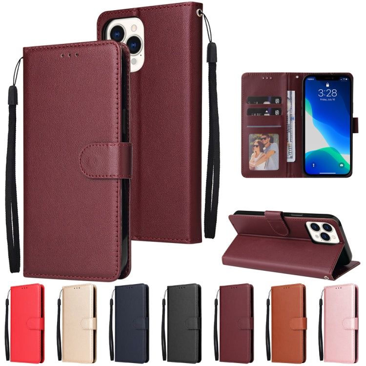 For iPhone 13 Multifunctional Horizontal Flip Leather Case, with Three Card Slot & Holder & Photo Frame & Lanyard(Tyrant Gold) - iPhone 13 Cases by buy2fix | Online Shopping UK | buy2fix