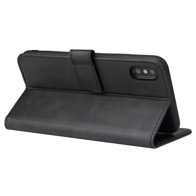 For iPhone XS Max Calf Texture Buckle Horizontal Flip Leather Case with Holder & Card Slots & Wallet(Black) - More iPhone Cases by buy2fix | Online Shopping UK | buy2fix