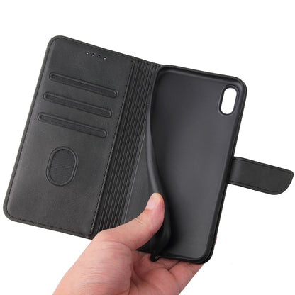 For iPhone XS Max Calf Texture Buckle Horizontal Flip Leather Case with Holder & Card Slots & Wallet(Black) - More iPhone Cases by buy2fix | Online Shopping UK | buy2fix