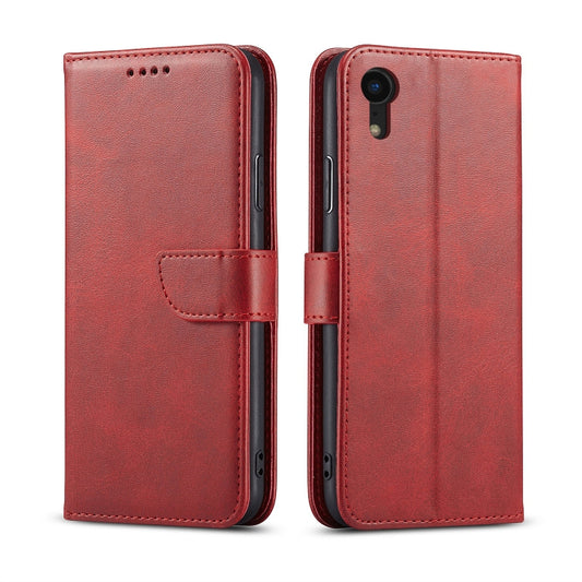 For iPhone XR Calf Texture Buckle Horizontal Flip Leather Case with Holder & Card Slots & Wallet(Red) - More iPhone Cases by buy2fix | Online Shopping UK | buy2fix