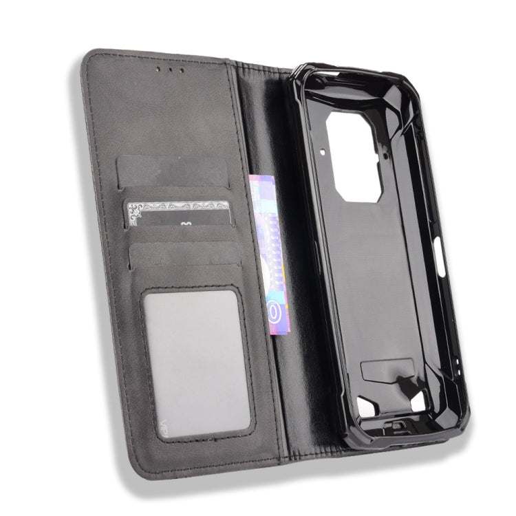 For Doogee S86 / S86 Pro Magnetic Buckle Retro Pattern Horizontal Flip Leather Case with Holder & Card Slot & Wallet(Black) - More Brand by buy2fix | Online Shopping UK | buy2fix